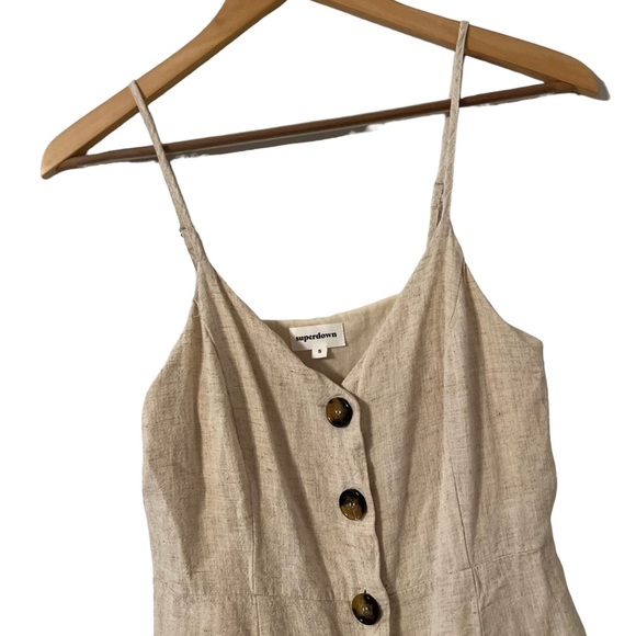 Revolve x SuperDown Linen Button Down Mini Dress - Picture 3 of 4